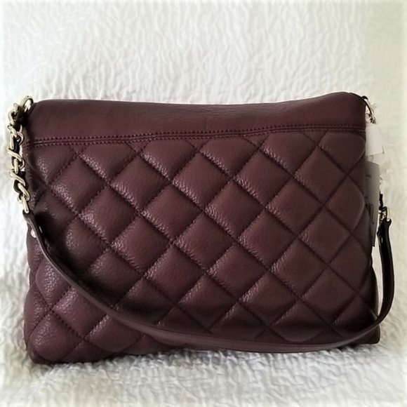 Kate Spade Gold Coast Eggplant Leather Handbag NWT